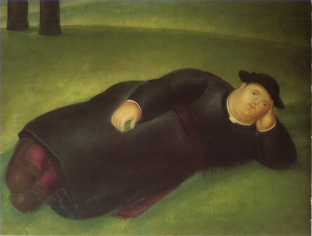 Priest Extends Fernando Botero Oil Paintings